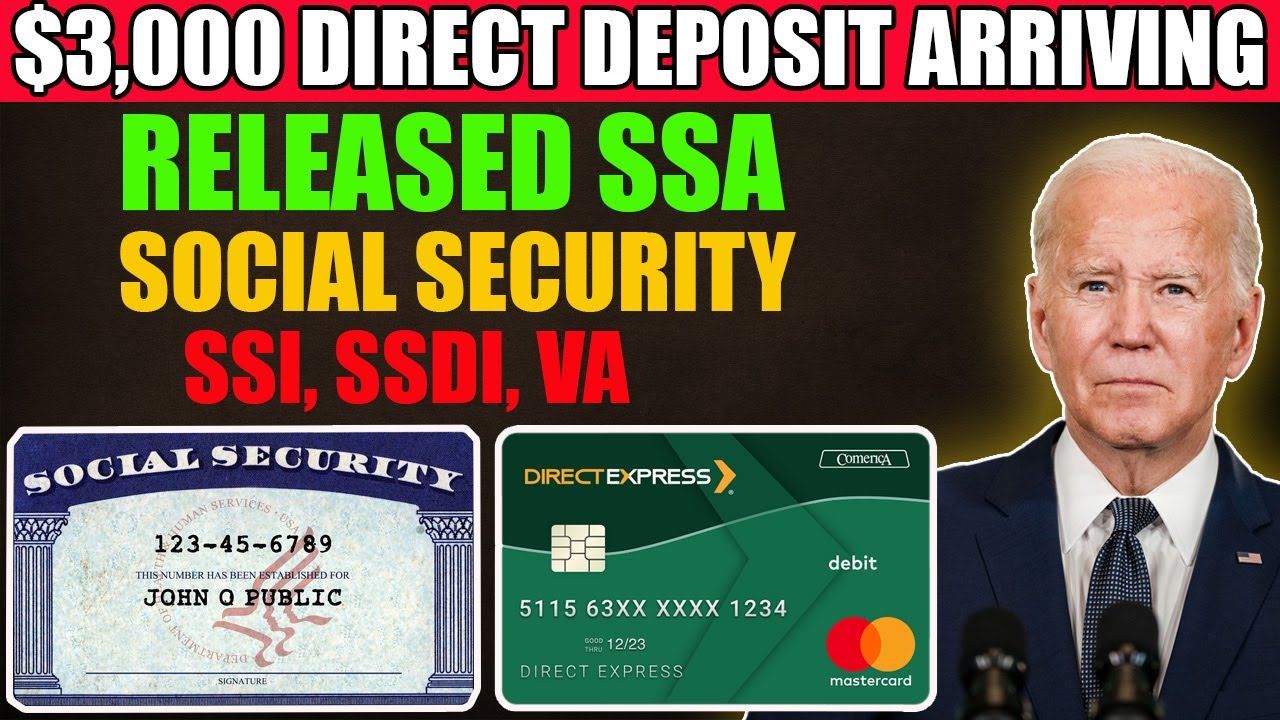 $3,000 Social Security, SSI, and SSDI Direct Deposit