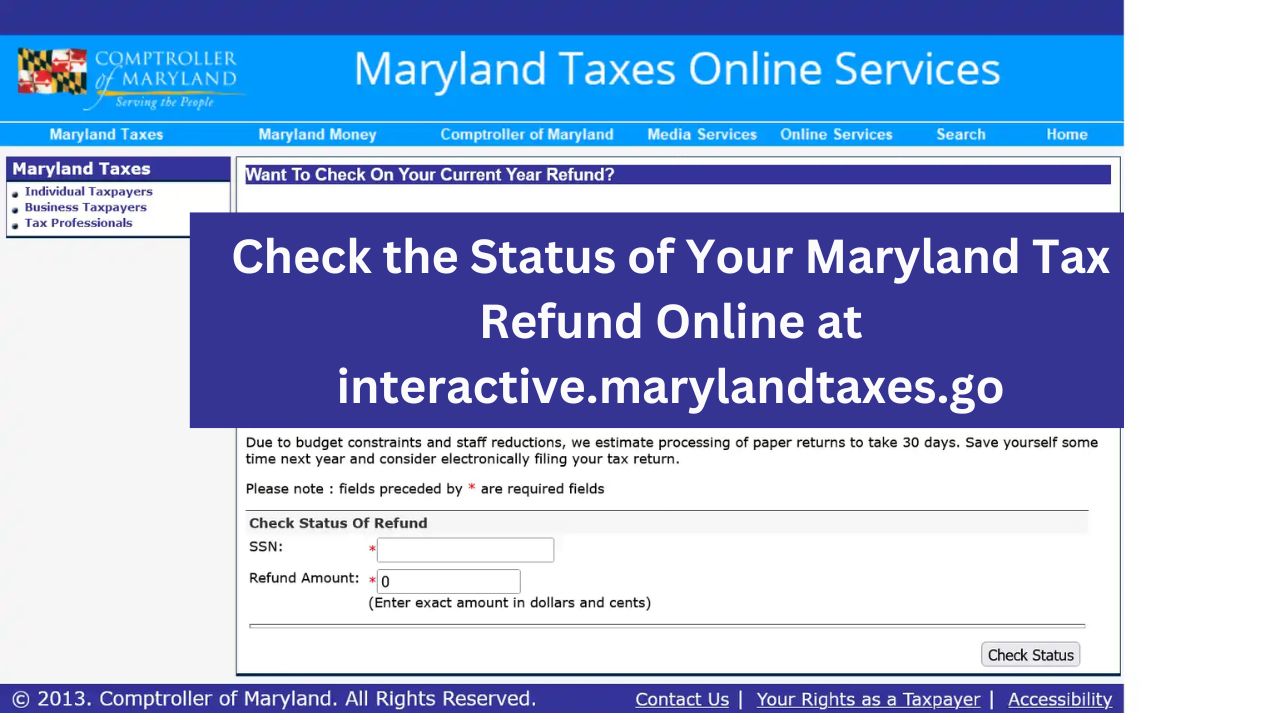 Maryland Tax Refund